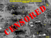 Satellite image with the word 'Censored' across it in big red letters