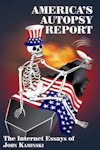 illustrated bookcover shows a skeleton wearing an Uncle Sam tophat, while sitting on a coffin which is draped with an American flag. The Uncle Sam skeleton is grinning as it holds a bomb in its hand.