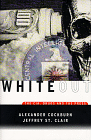 bookcover shows a collage of images including a grinning human skull, a roll of hundred dollar bills, a pile of white cocaine powder and the CIA logo.